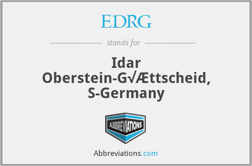 EDRG - Idar Oberstein-G√Ættscheid, S-Germany
