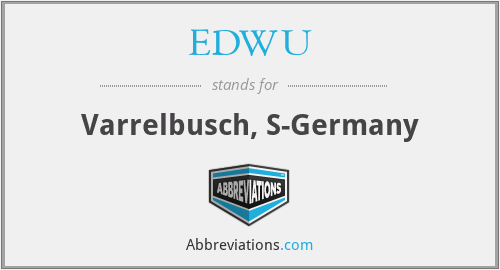 EDWU - Varrelbusch, S-Germany