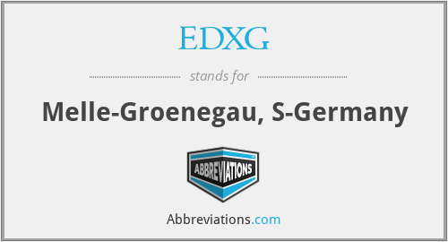 EDXG - Melle-Groenegau, S-Germany
