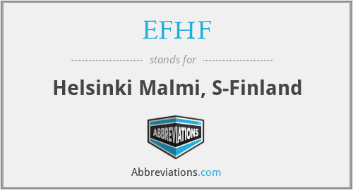 EFHF - Helsinki Malmi, S-Finland