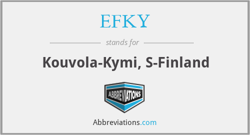 EFKY - Kouvola-Kymi, S-Finland