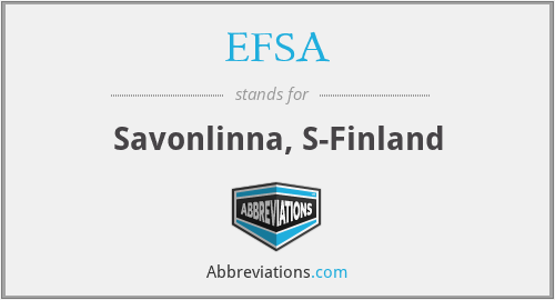 EFSA - Savonlinna, S-Finland