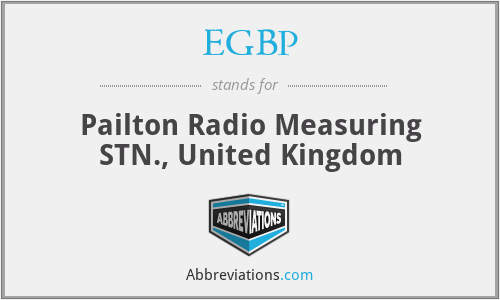 EGBP - Pailton Radio Measuring STN., United Kingdom