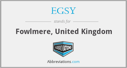 EGSY - Fowlmere, United Kingdom
