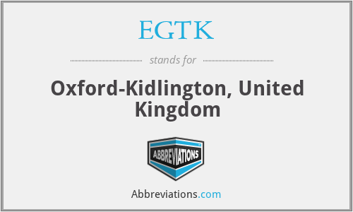 EGTK - Oxford-Kidlington, United Kingdom