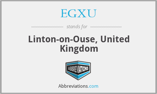 EGXU - Linton-on-Ouse, United Kingdom
