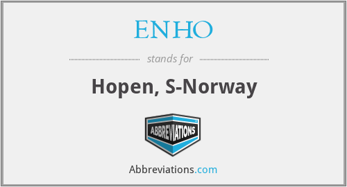 ENHO - Hopen, S-Norway