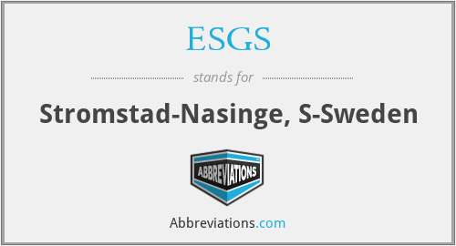 ESGS - Stromstad-Nasinge, S-Sweden