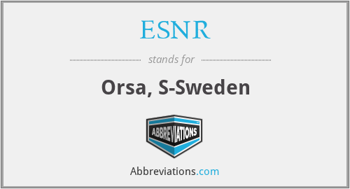 ESNR - Orsa, S-Sweden