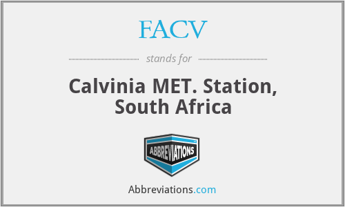 FACV - Calvinia MET. Station, South Africa
