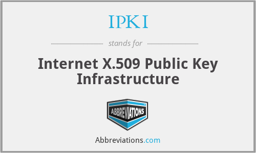 IPKI - Internet X.509 Public Key Infrastructure