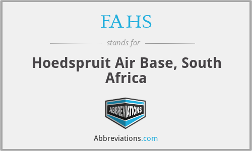 FAHS - Hoedspruit Air Base, South Africa