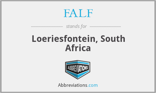 FALF - Loeriesfontein, South Africa