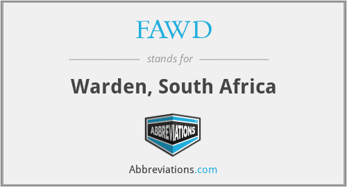 FAWD - Warden, South Africa