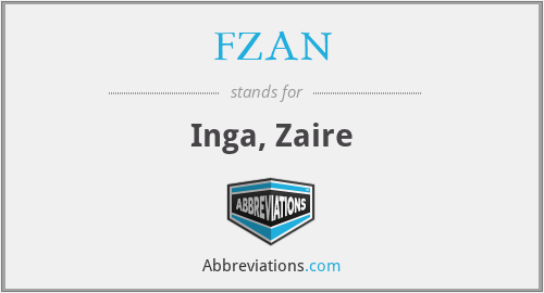 FZAN - Inga, Zaire