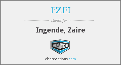 FZEI - Ingende, Zaire