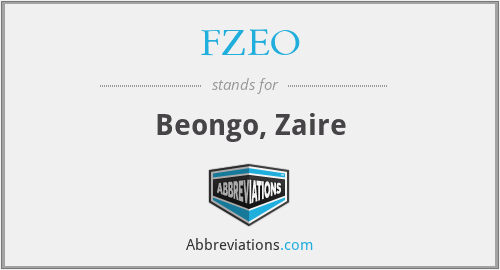 FZEO - Beongo, Zaire