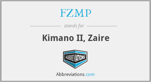 FZMP - Kimano II, Zaire