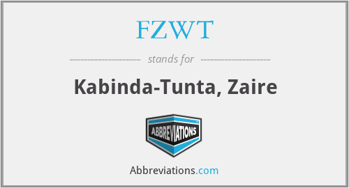 FZWT - Kabinda-Tunta, Zaire