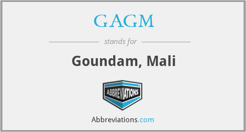GAGM - Goundam, Mali