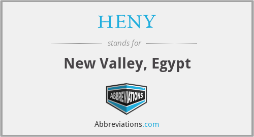 HENY - New Valley, Egypt