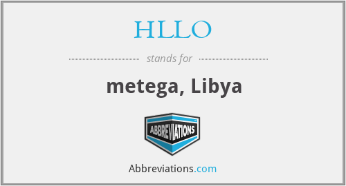 HLLO - metega, Libya