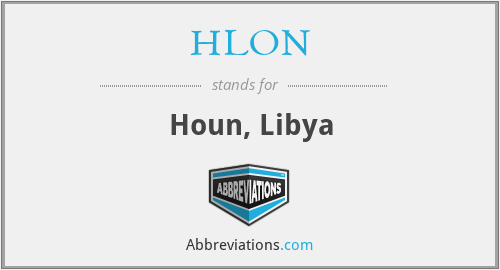 HLON - Houn, Libya