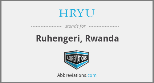HRYU - Ruhengeri, Rwanda