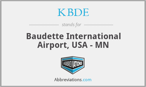KBDE - Baudette International Airport, USA - MN