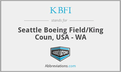 KBFI - Seattle Boeing Field/King Coun, USA - WA