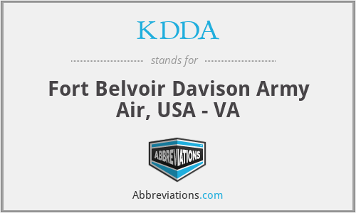 KDDA - Fort Belvoir Davison Army Air, USA - VA