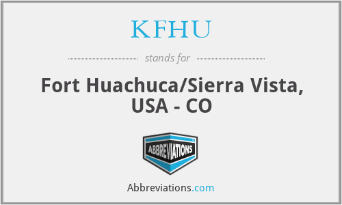 KFHU - Fort Huachuca/Sierra Vista, USA - CO