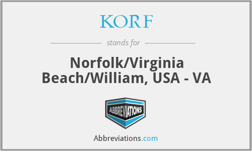 KORF - Norfolk/Virginia Beach/William, USA - VA