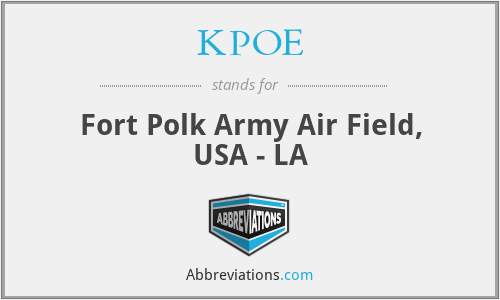 KPOE - Fort Polk Army Air Field, USA - LA