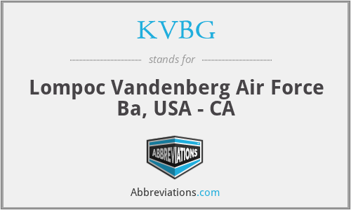 KVBG - Lompoc Vandenberg Air Force Ba, USA - CA
