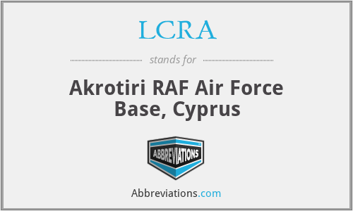 LCRA - Akrotiri RAF Air Force Base, Cyprus