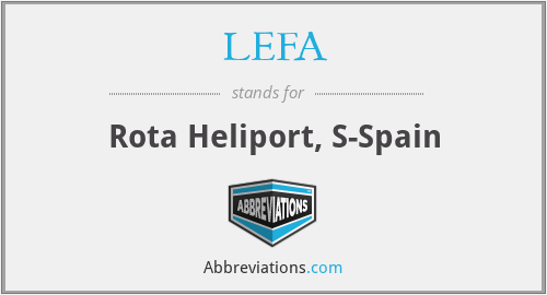 LEFA - Rota Heliport, S-Spain