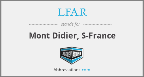 LFAR - Mont Didier, S-France