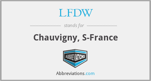 LFDW - Chauvigny, S-France
