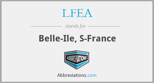 LFEA - Belle-Ile, S-France