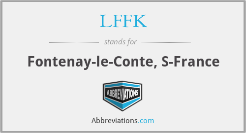 LFFK - Fontenay-le-Conte, S-France