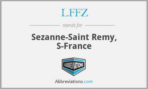 LFFZ - Sezanne-Saint Remy, S-France