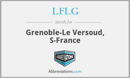 LFLG - Grenoble-Le Versoud, S-France