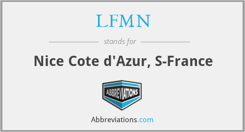LFMN - Nice Cote d'Azur, S-France