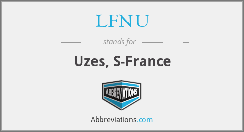 LFNU - Uzes, S-France