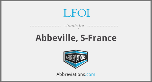 LFOI - Abbeville, S-France
