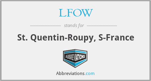 LFOW - St. Quentin-Roupy, S-France