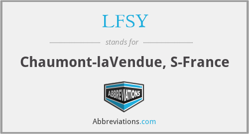 LFSY - Chaumont-laVendue, S-France