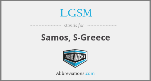 LGSM - Samos, S-Greece