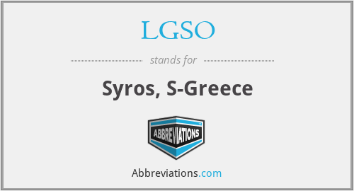 LGSO - Syros, S-Greece
